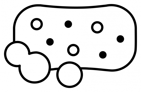 Sponge Emoji coloring page image