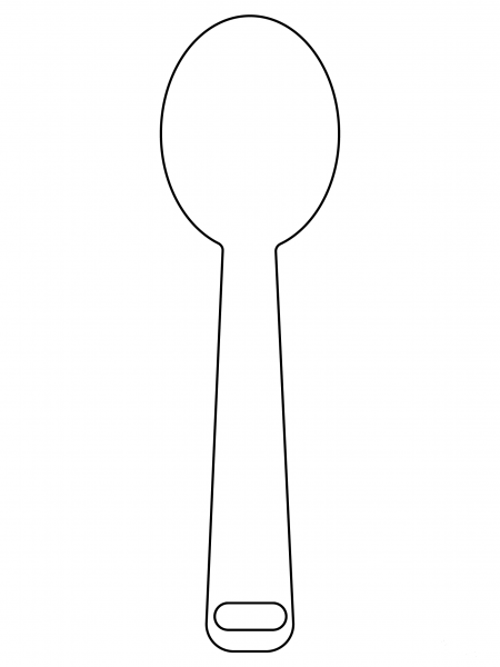 Spoon coloring page image