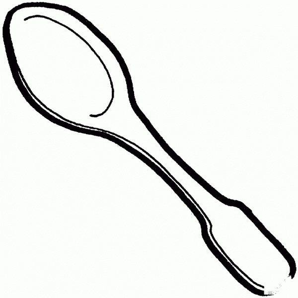 Spoon  coloring page image