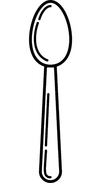 Spoon coloring page image