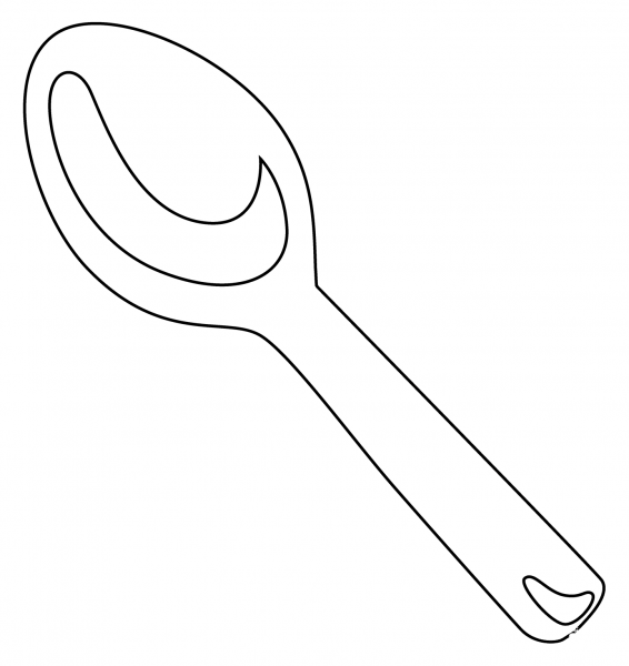 Spoon Emoji coloring page image