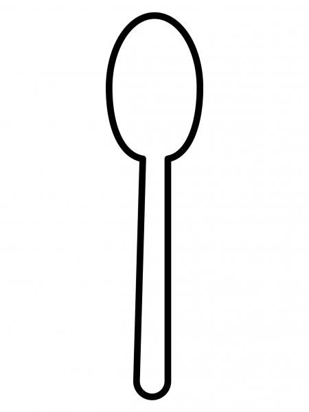 Spoon Emoji coloring page image