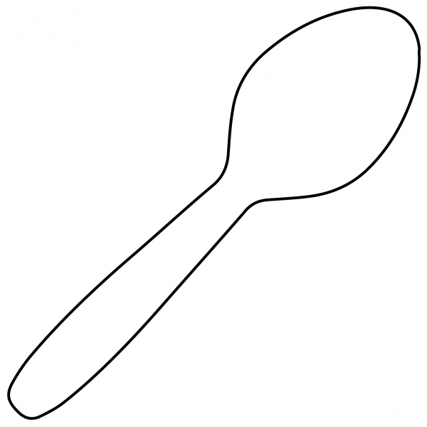 Spoon Emoji coloring page image