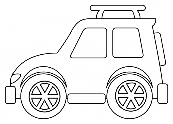 Sport Utility Vehicle coloring page image