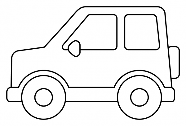 Sport Utility Vehicle Emoji coloring page image