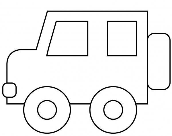 Sport Utility Vehicle Emoji coloring page image