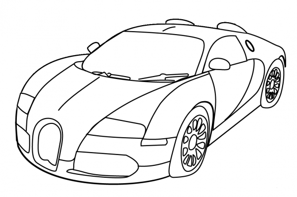 Sportcar coloring page image