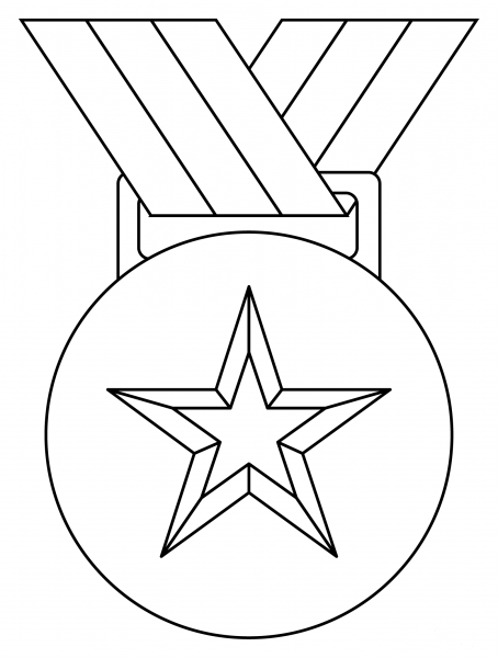 Sports Medal coloring page image