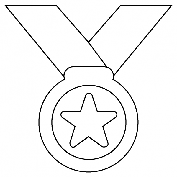 Sports Medal Emoji coloring page ColouringPages