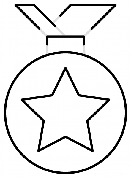Sports Medal Emoji coloring page image
