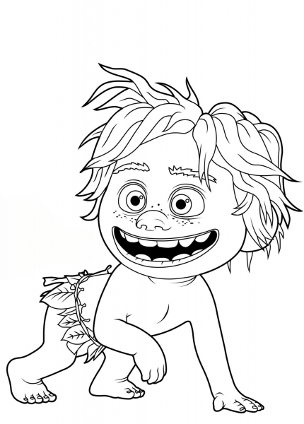 Spot, a Caveboy from The Good Dinosaur coloring page image