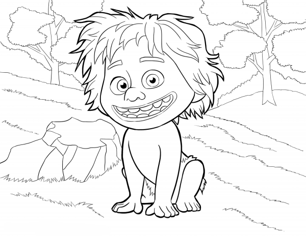Spot from The Good Dinosaur coloring page image