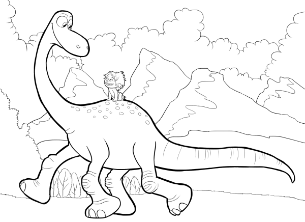 Spot Riding Arlo coloring page image