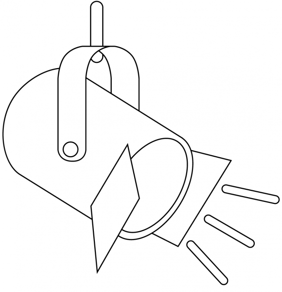 Spotlight coloring page image