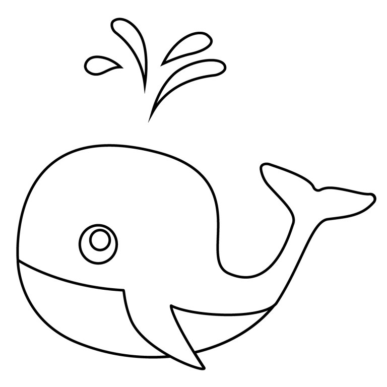 Spouting Whale Emoji coloring page - ColouringPages