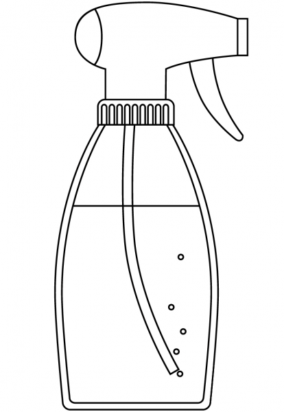 Spray Bottle coloring page image
