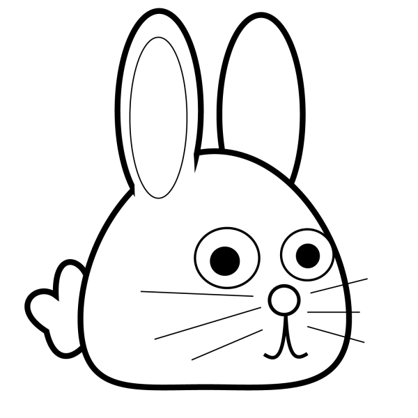Spring Bunny coloring page image