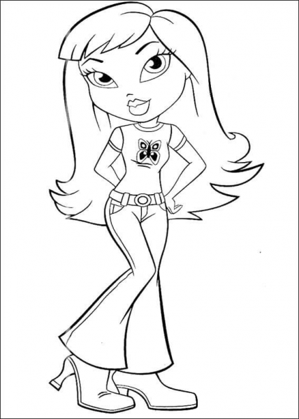 Spring fashion coloring page image