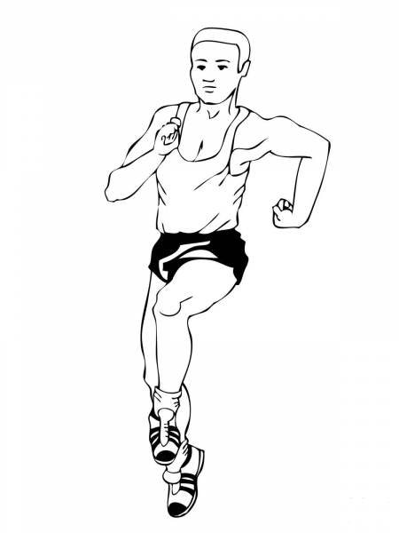 Sprint Runner coloring page image