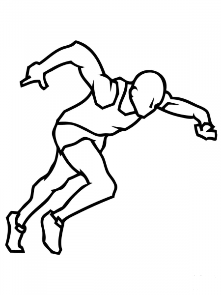 Sprinter coloring page image