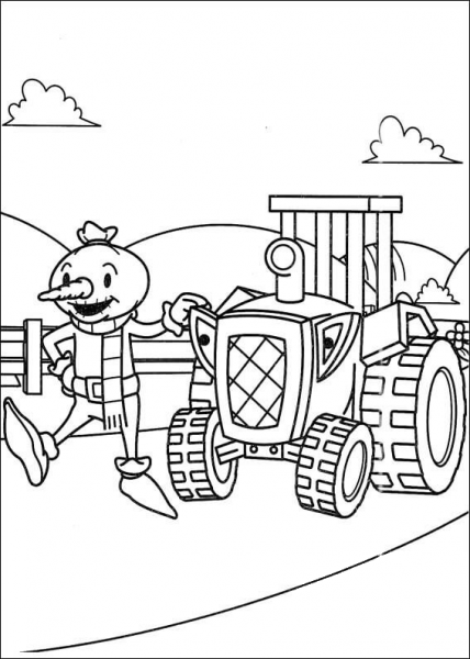 Spud And Packer Are Walking Together  coloring page image
