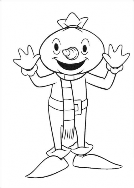 Spud Says Hi  coloring page image