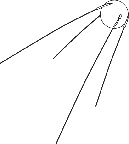 Sputnik 1 coloring page image