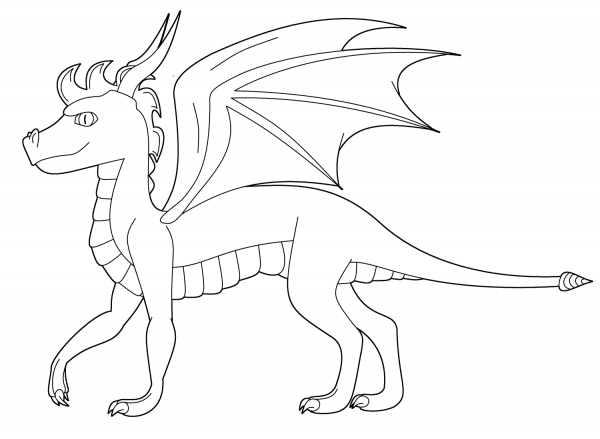 Spyro the Dragon coloring page image