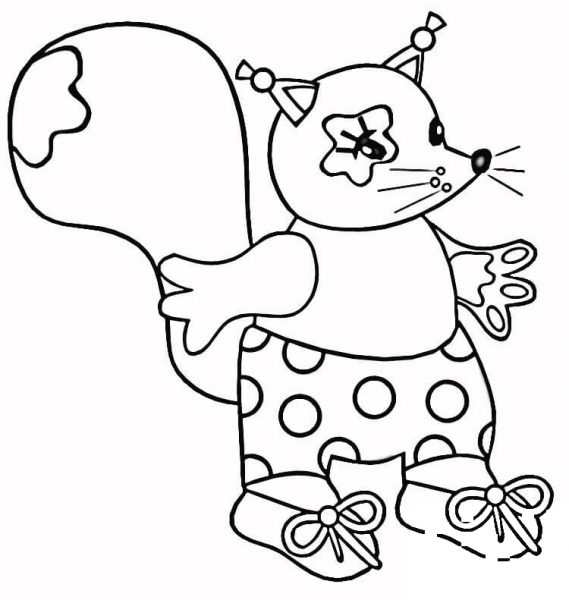 Squirrel  coloring page image