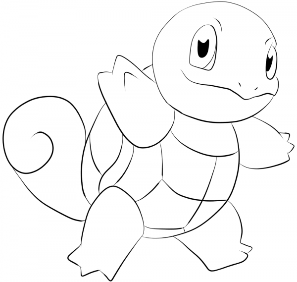Squirtle coloring page image