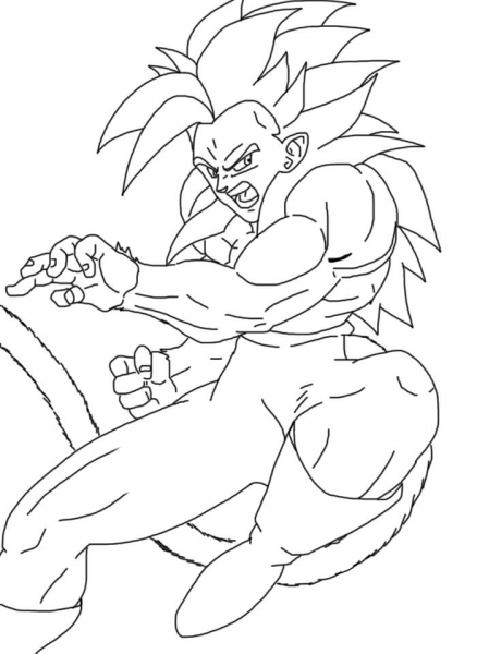 Ssj4 coloring page image