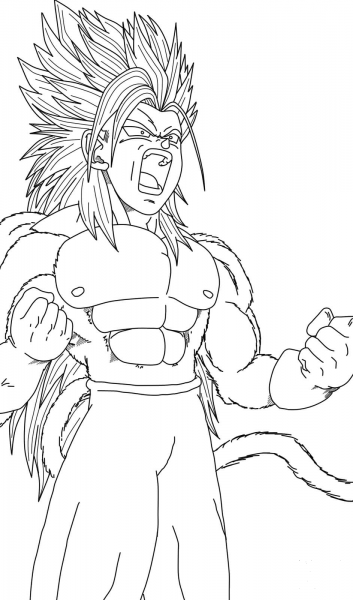 Ssj5 coloring page image
