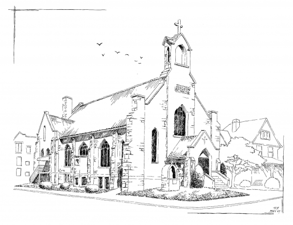 St Agatha Roman Catholic Church in Ellwood City coloring page image