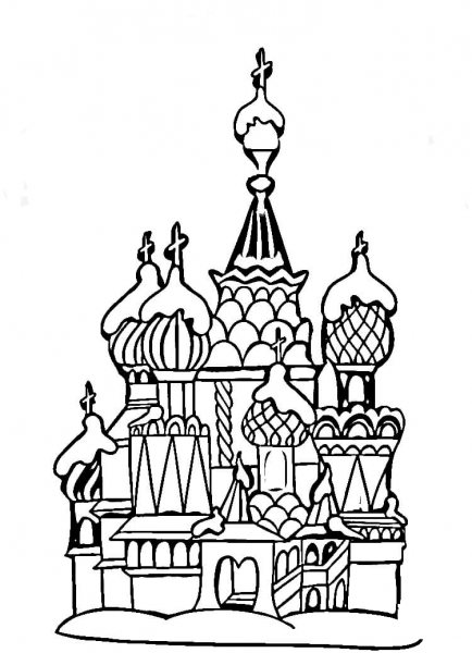 St. Basil’s Cathedral, Moscow coloring page image