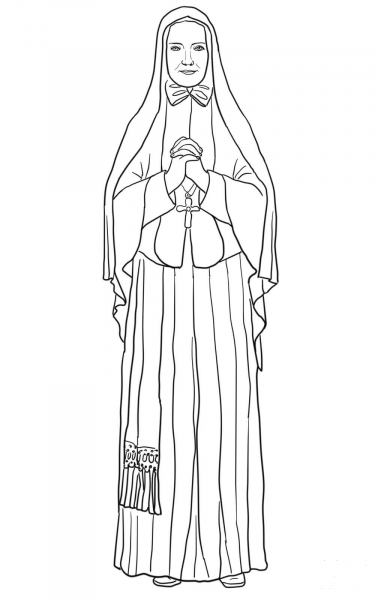 St. Frances Xavier Cabrini coloring page image