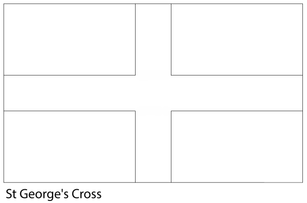 St George’s Cross coloring page image