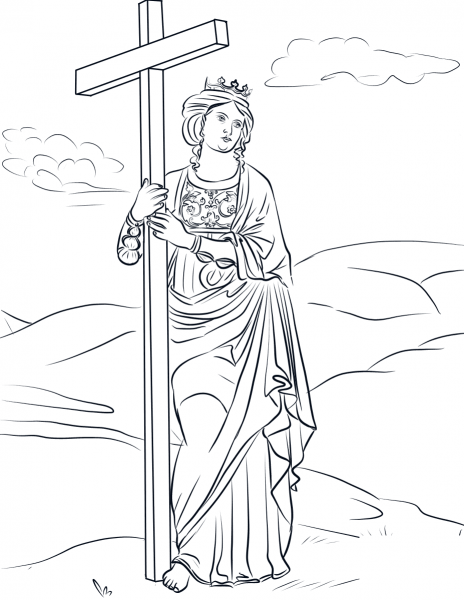 St. Helena coloring page image