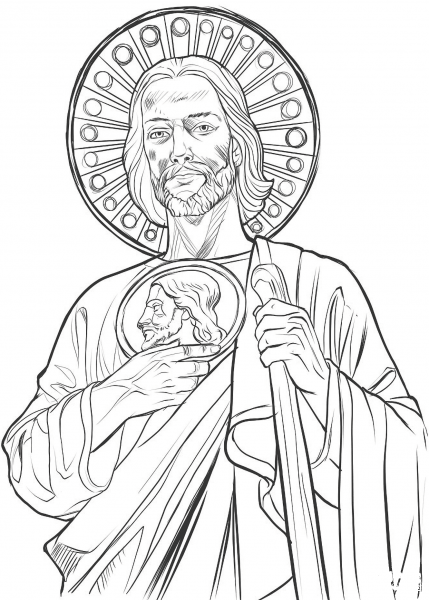 St. Jude Thaddeus coloring page image