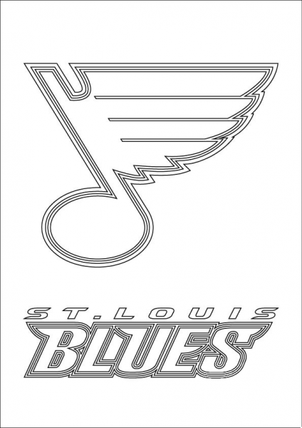 St. Louis Blues logo coloring page image