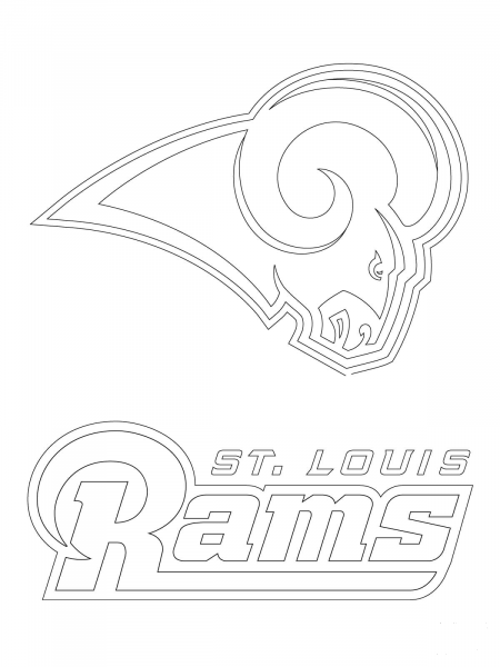 St. Louis Rams Logo coloring page image
