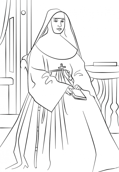 St. Marianne Cope coloring page image