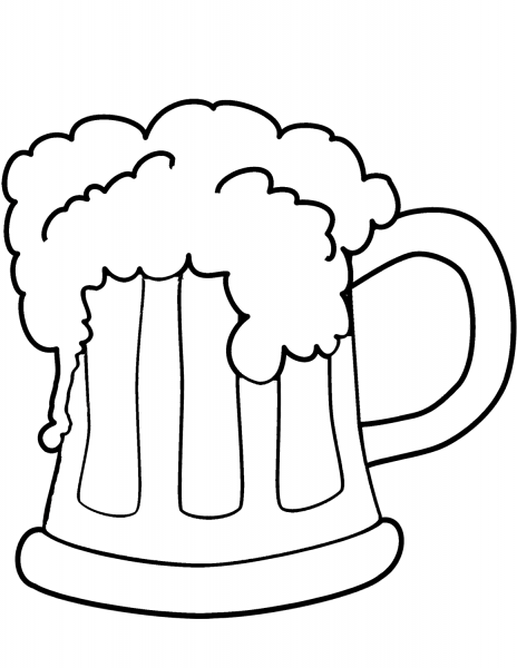 St. Patrick’s Day Beer coloring page image