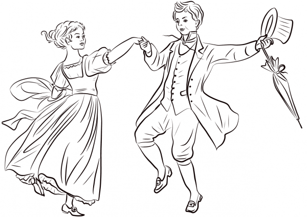 St. Patrick’s Day Dance coloring page image