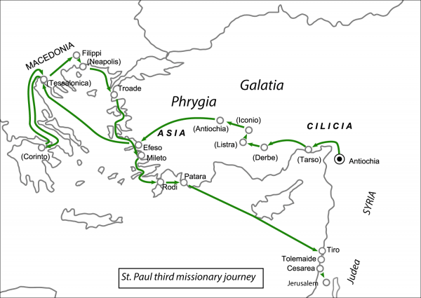 St Paul’s Third Missionary Journey coloring page image