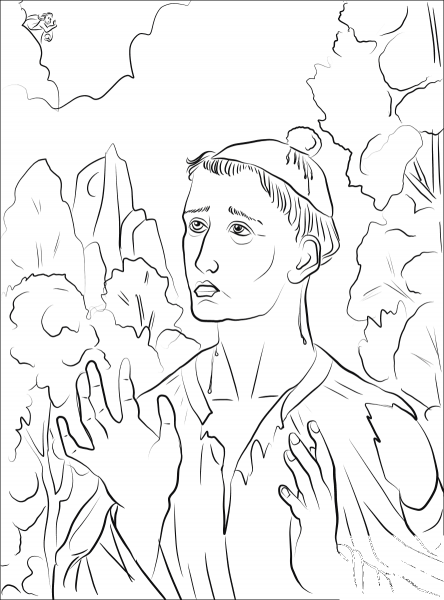 St. Stephen coloring page image