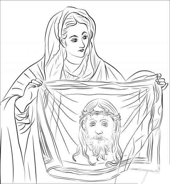 St. Veronica coloring page image