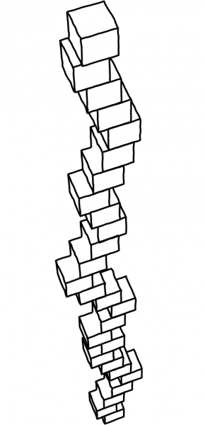 Stack of Boxes Perspective coloring page image