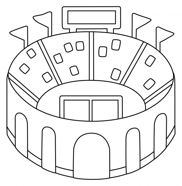 Stadium Emoji coloring page - ColouringPages