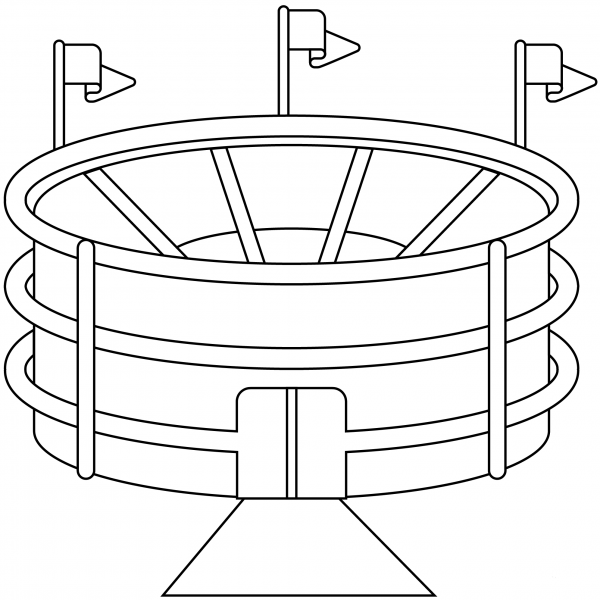 Stadium Emoji coloring page image