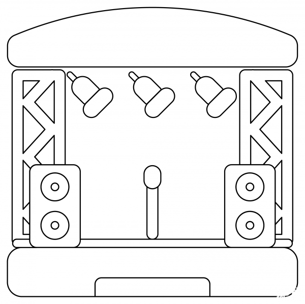 Stage coloring page image